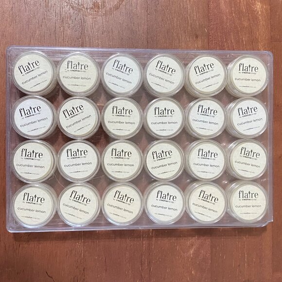 Flaire by Creative Co-Op Cucumber Lemon Scent Sample Wickless Candle Lot of 24 - Picture 1 of 4
